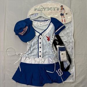 Vintage Y2K Playboy Home Run Hottie Blue Baseball Costume